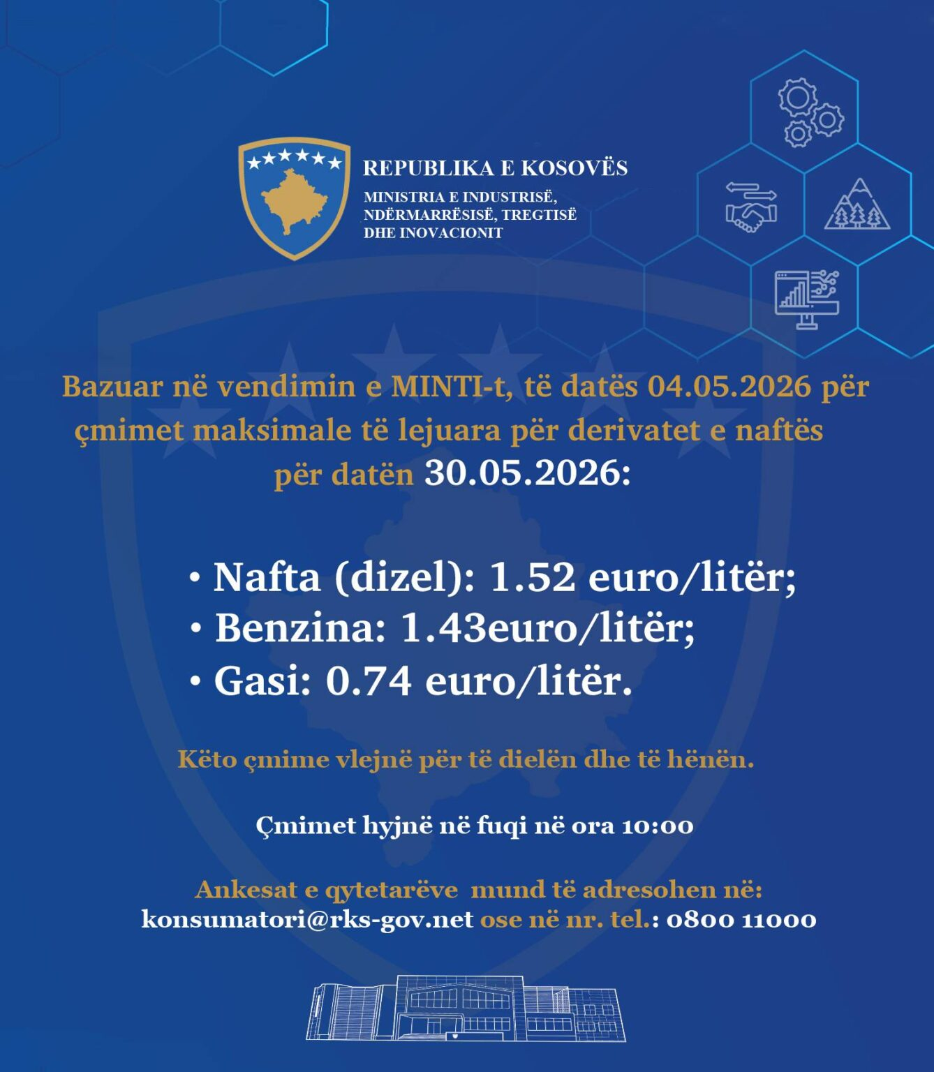 Ulen për disa cent çmimet e derivateve në Kosovë
